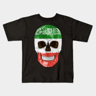 Somaliland Flag Skull - Gift for Somalilander With Roots From Somaliland Kids T-Shirt